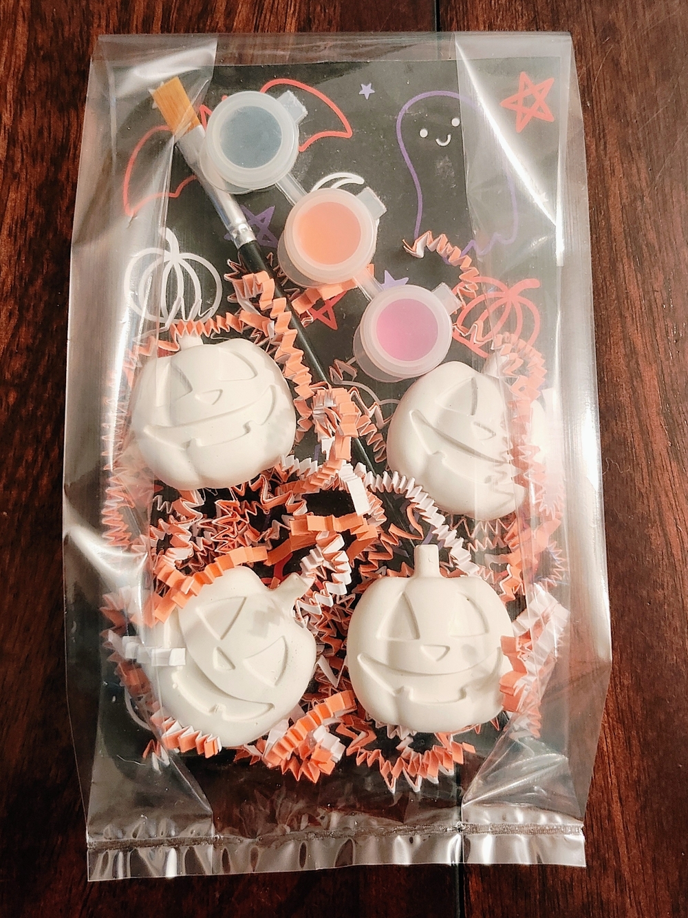 Unbranded White Pumpkin Paint-Your-Own Halloween Ornaments Kit